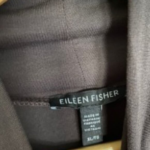 Eileen Fisher Brown Turtleneck Top XLarge - Picture 2 of 4